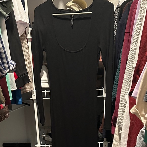 SKIMS Black Long Sleeve Dress - Picture 1 of 2